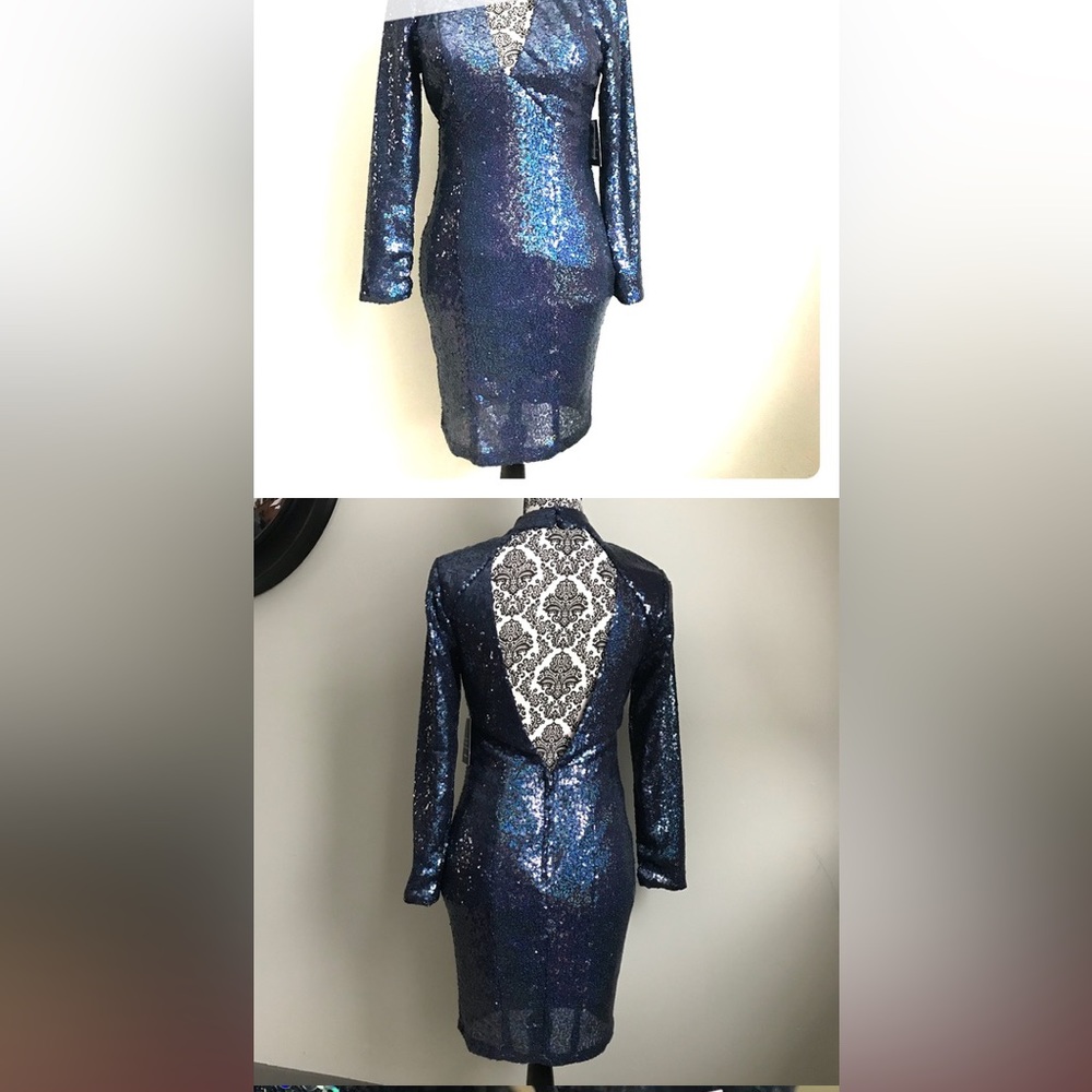 Charlotte Russe Sequin Dress Size: M Color: Midnight Blue